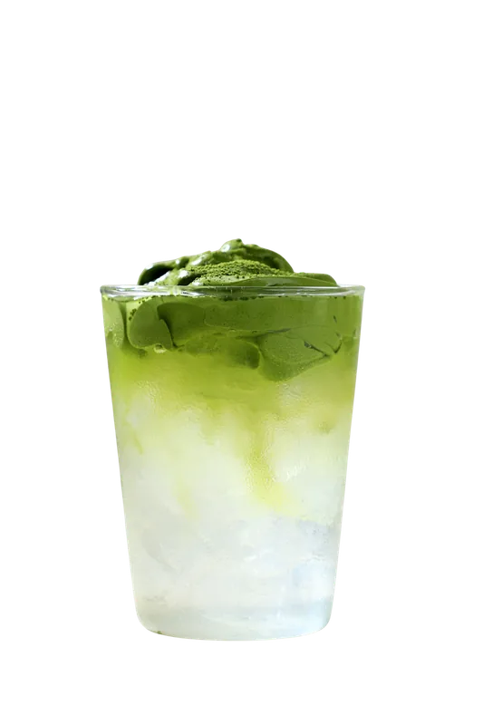 Coconut Matcha MOOS - matcha na wodzie kokosowej w wysokiej szklance